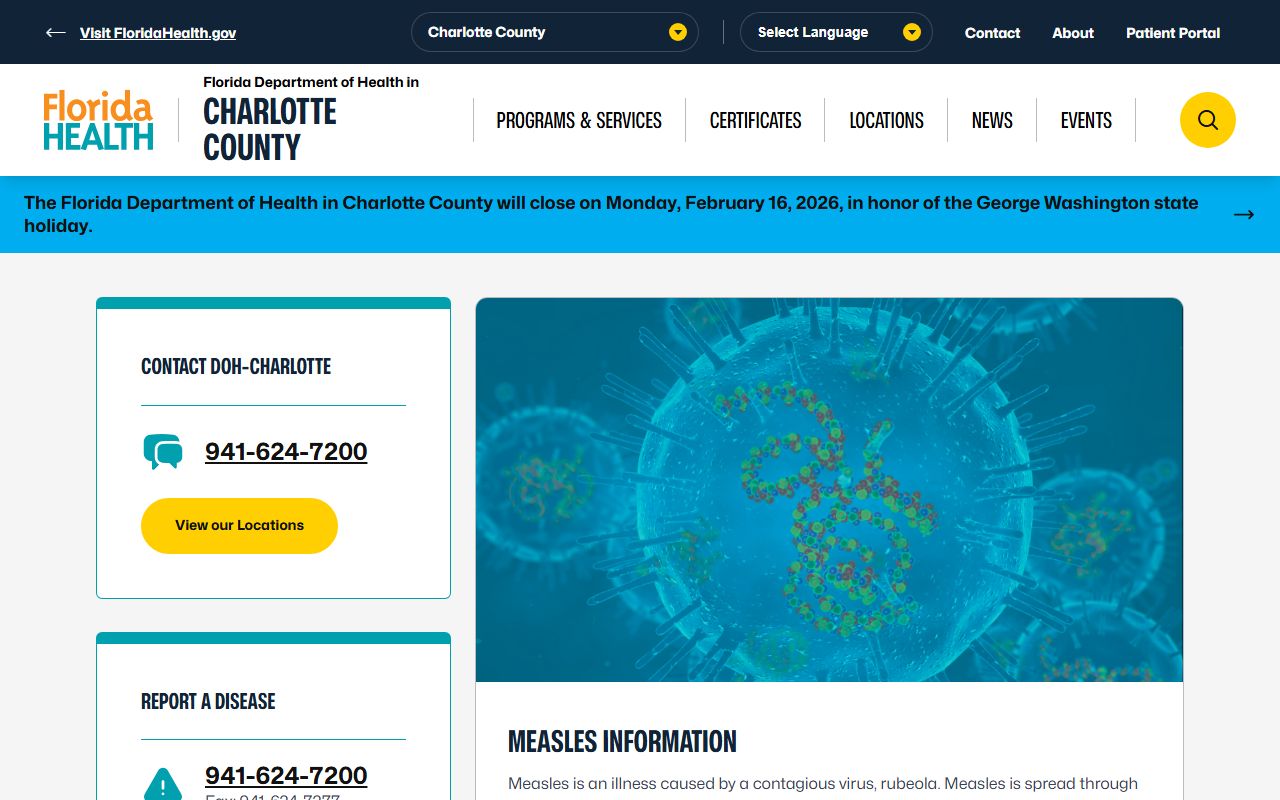 Florida Department of Health in Charlotte County office building