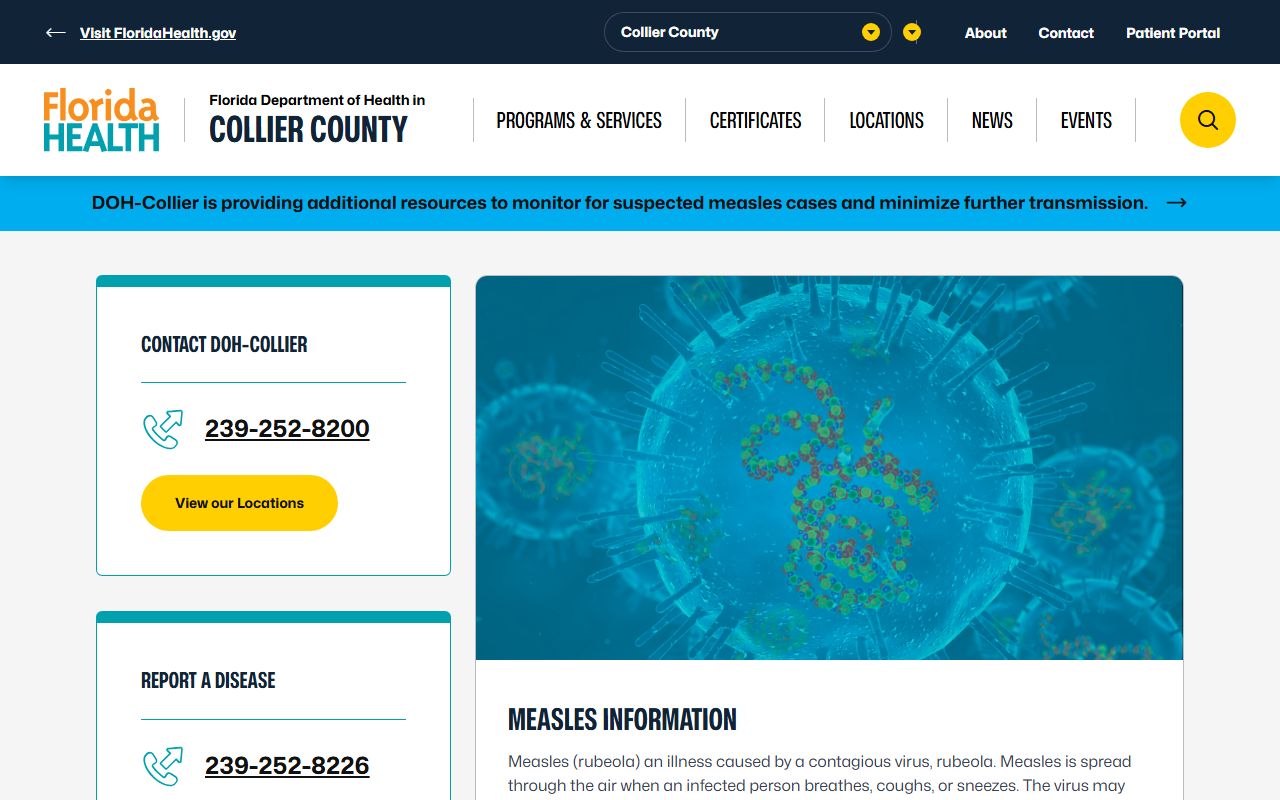 Florida Department of Health in Collier County Naples office building