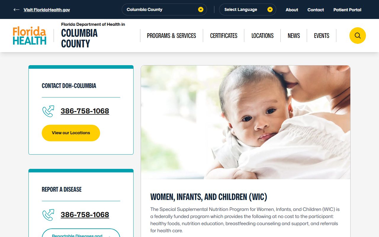 Florida Department of Health in Columbia County office in Lake City