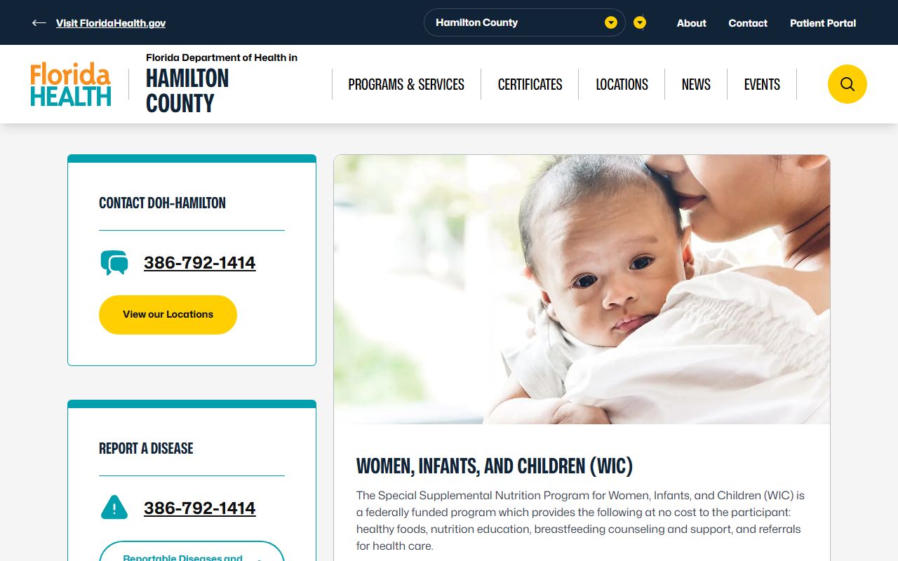 Hamilton County Health Department main office in Jasper