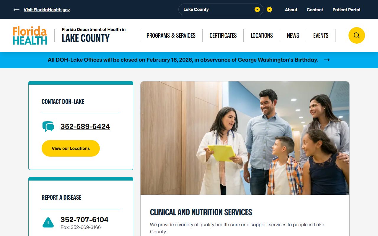 Lake County Health Department main office