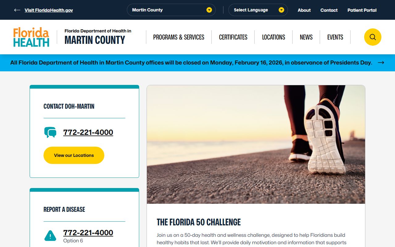 Martin County Health Department office in Stuart