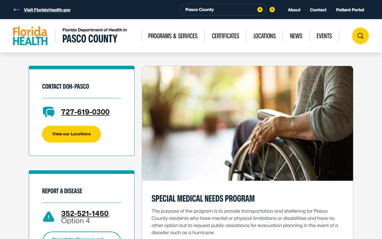 Pasco County Health Department office