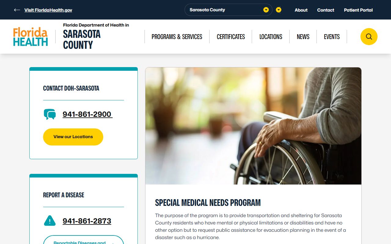 Sarasota County Health Department main office